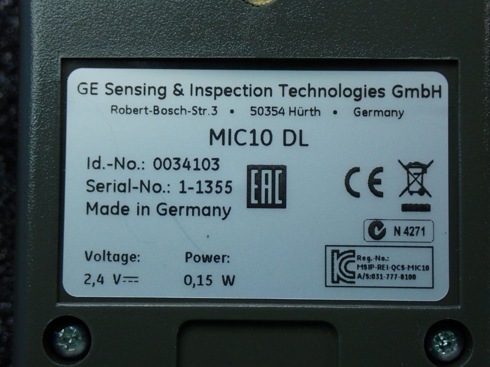 Ge Inspection Technologies Portable Ultrasonic Hardness Tester - Mic10-dl