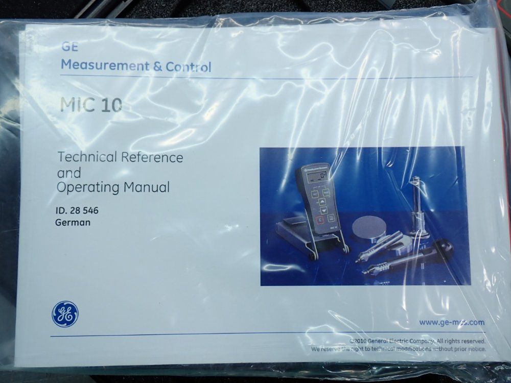 Ge Inspection Technologies Portable Ultrasonic Hardness Tester - Mic10-dl