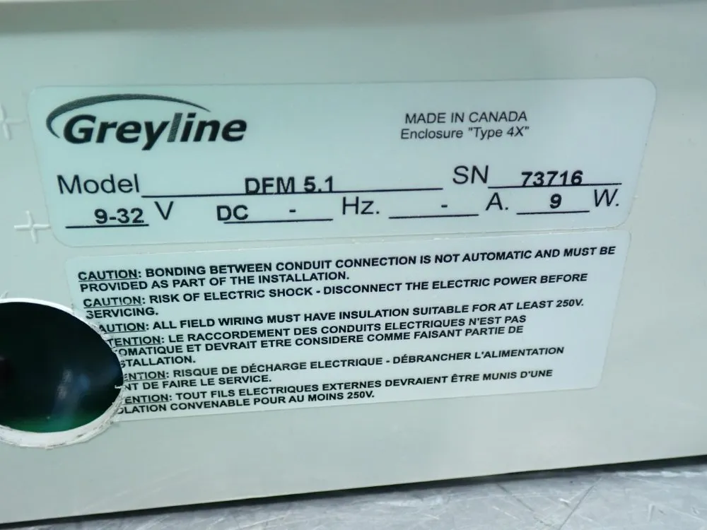 Greyline Instruments Doppler Flow Meter - Dfm5.1