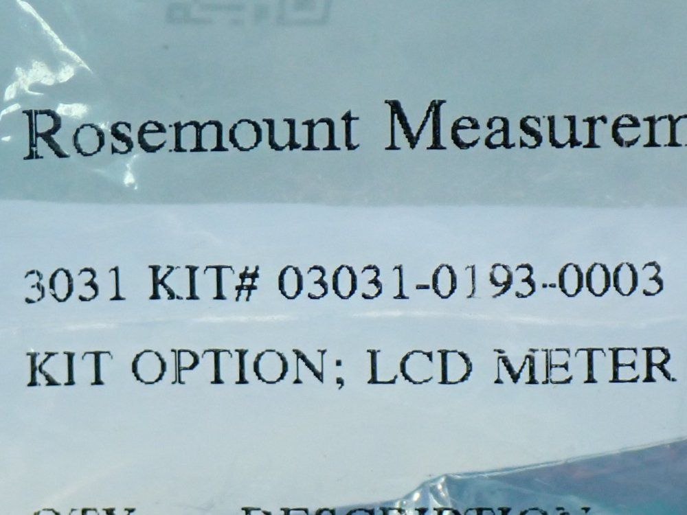 Rosemount 3031 Lcd Display Hardware Kit - 03031-0193-0003