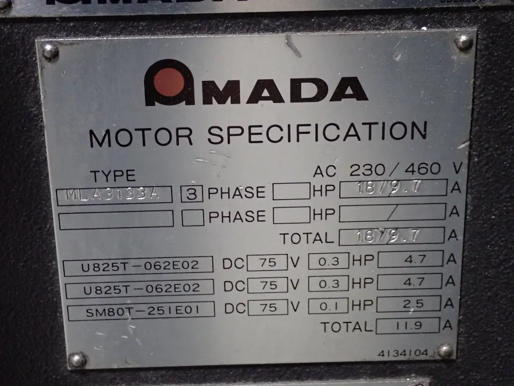 Amada 88 Ton X 94" Press Brake - Rg-80