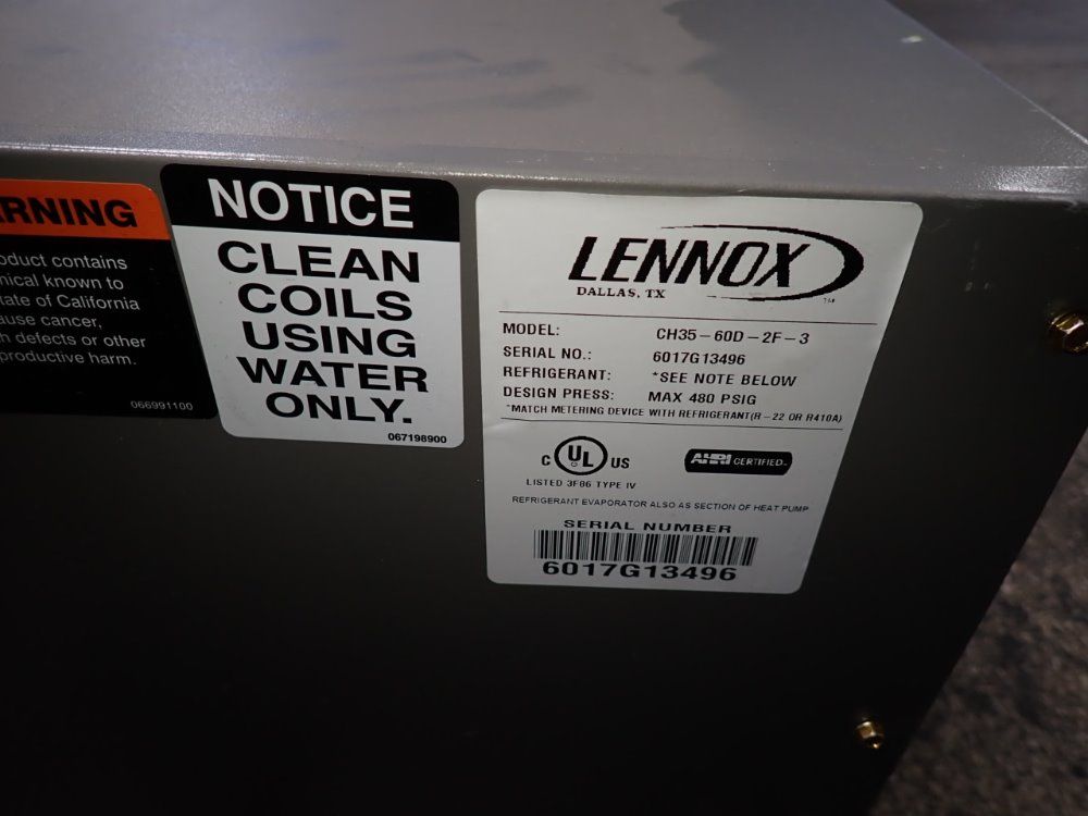 Lennox Cased Evaporator Coil - Ch35-60d-2f-3