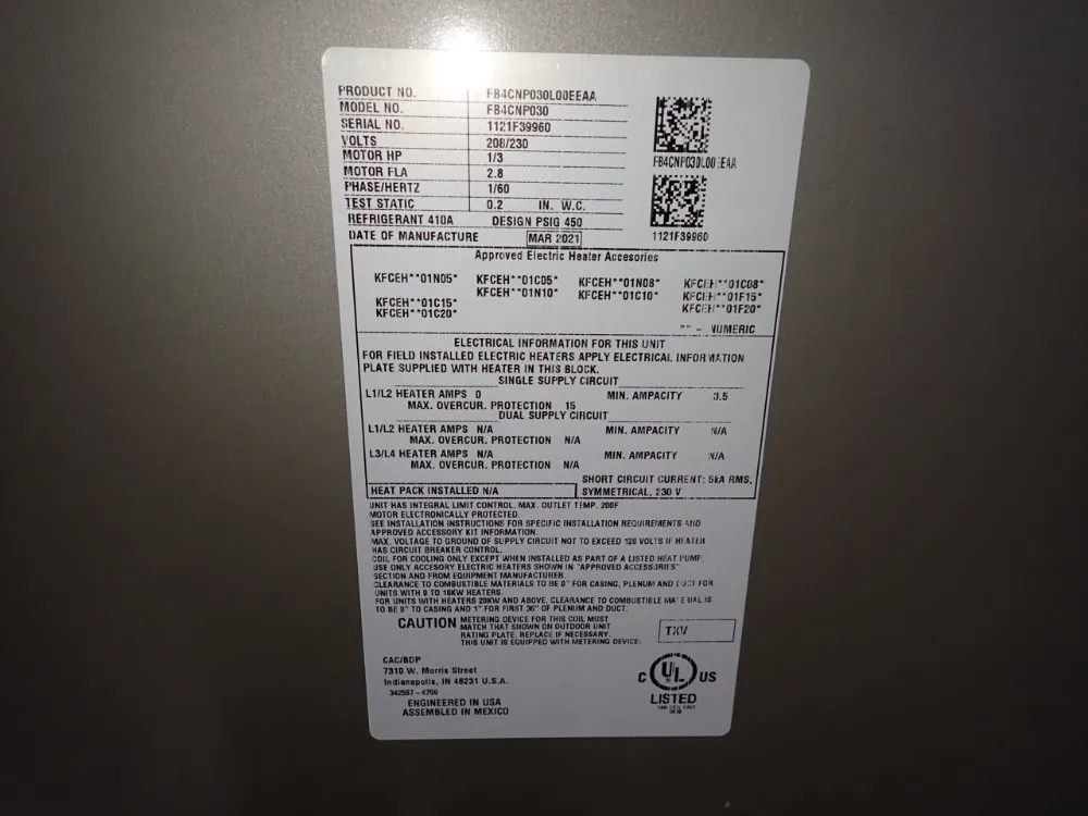 Carrier Fan Coil - Fb4cnp030