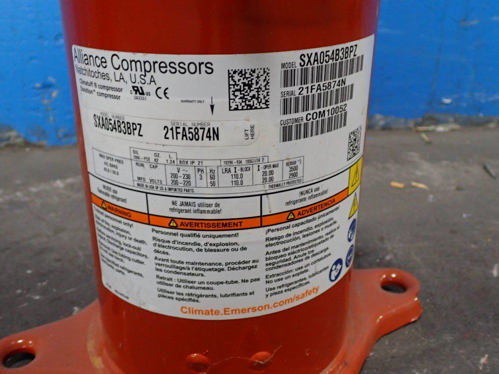 Alliance Compressor Compressor - Sxa054b3bpz