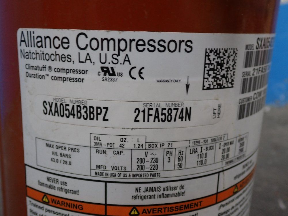 Alliance Compressor Compressor - Sxa054b3bpz