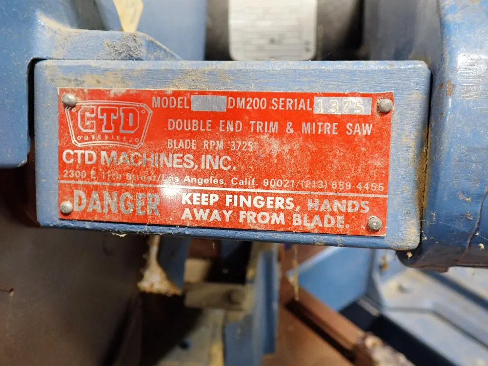 Ctp Machinces Double End And Trim Mitre Saw