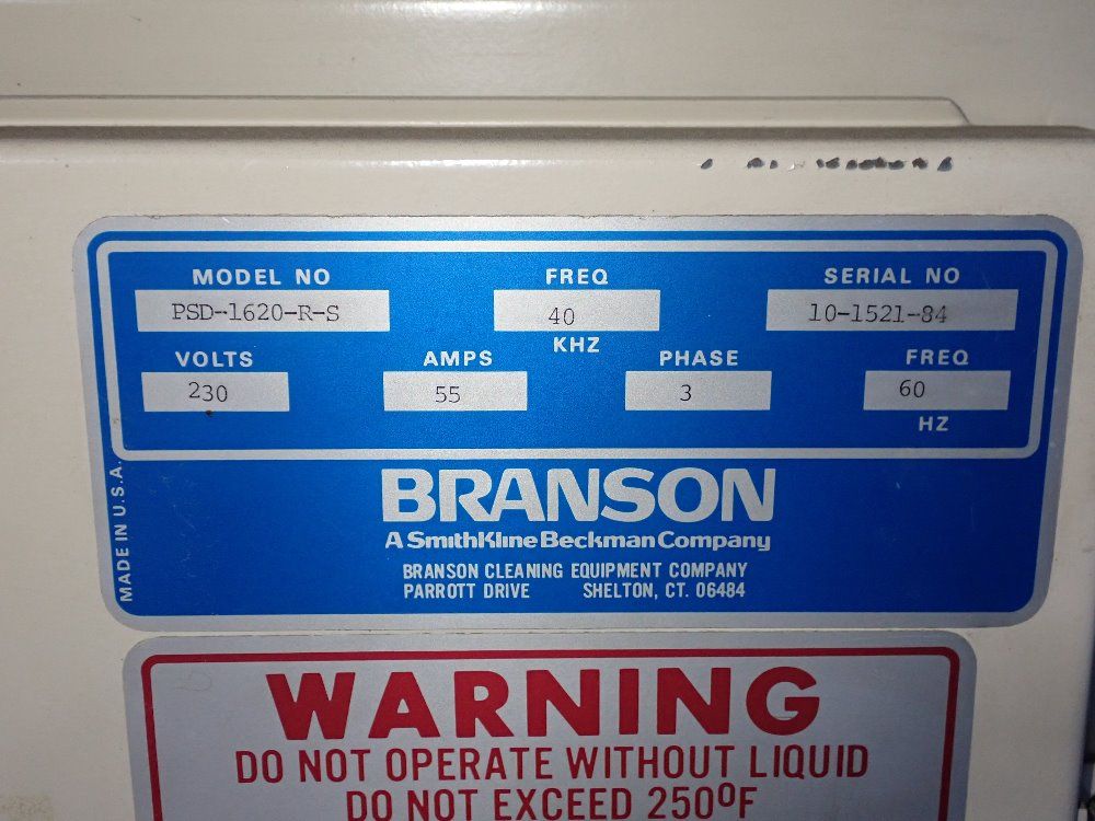 Branson Degreaser System - Psd-1620-r-s