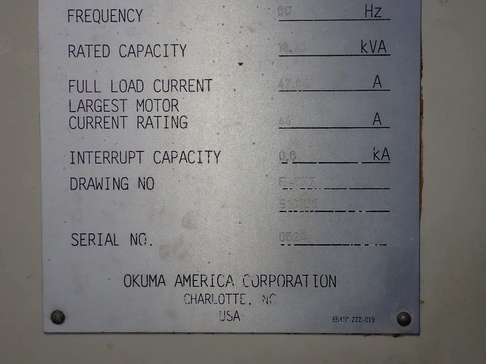 Okuma 20" X 47" Cnc Vmc - Cadet Mate