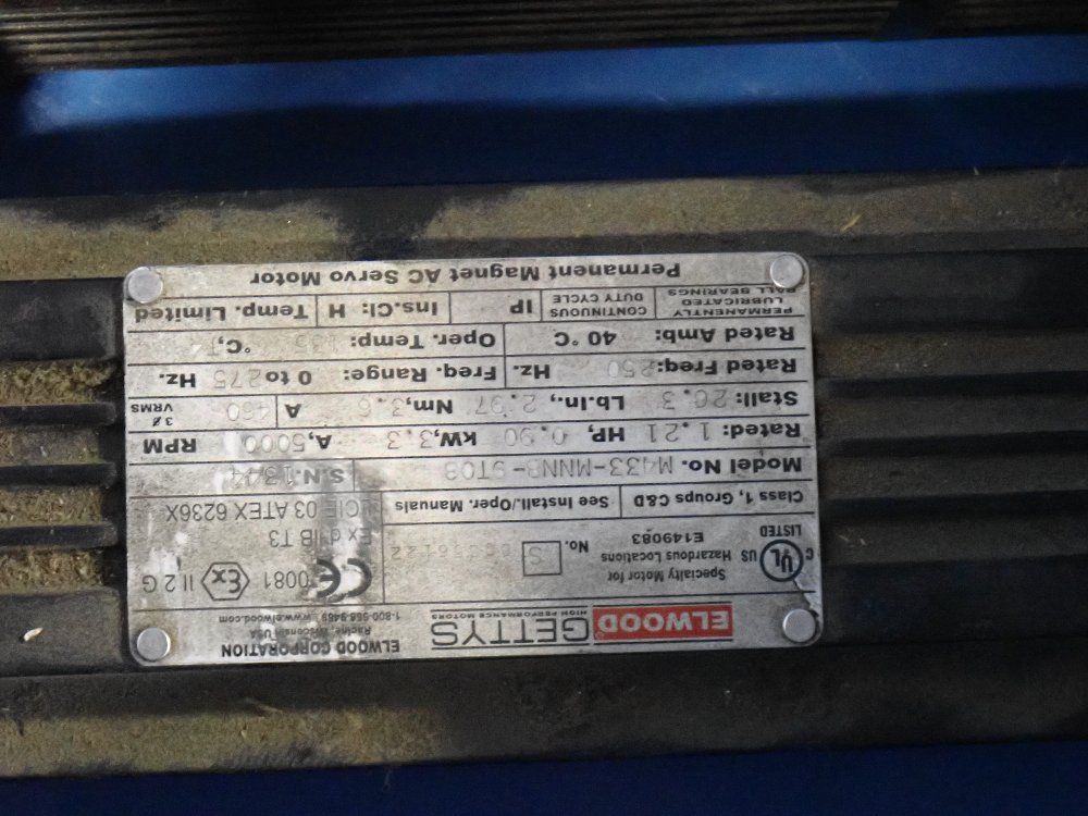 Elwood Gettys 0.90 Hp Servo Motor - M433-mnnb-9t08
