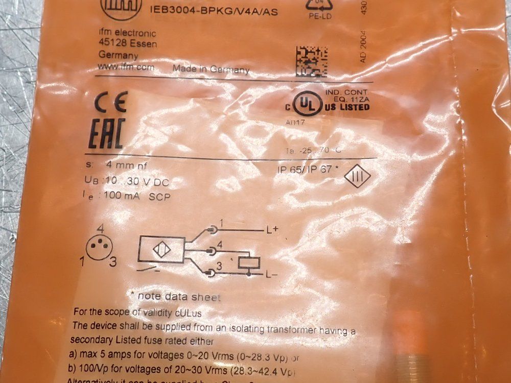 Ifm Proximity Switch Sensor - Ie5367
