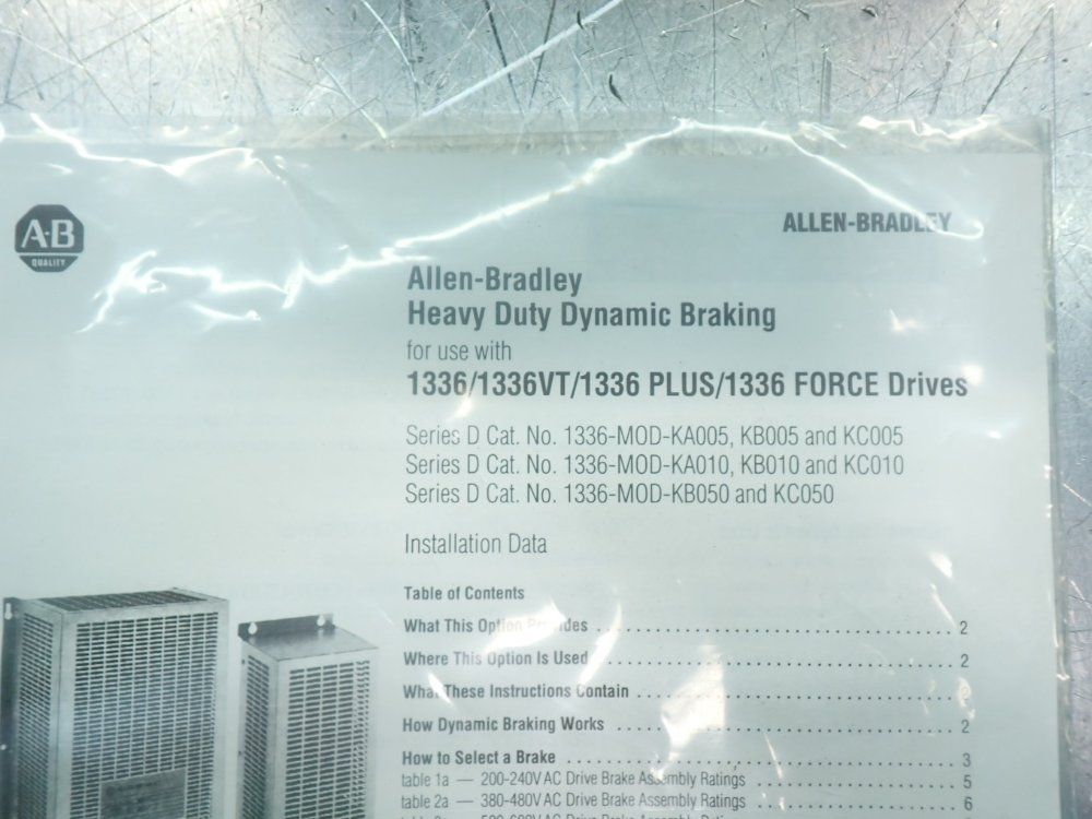 Allen Bradley 10hp Dynamic Brake Unit - 1336-mod-kb010