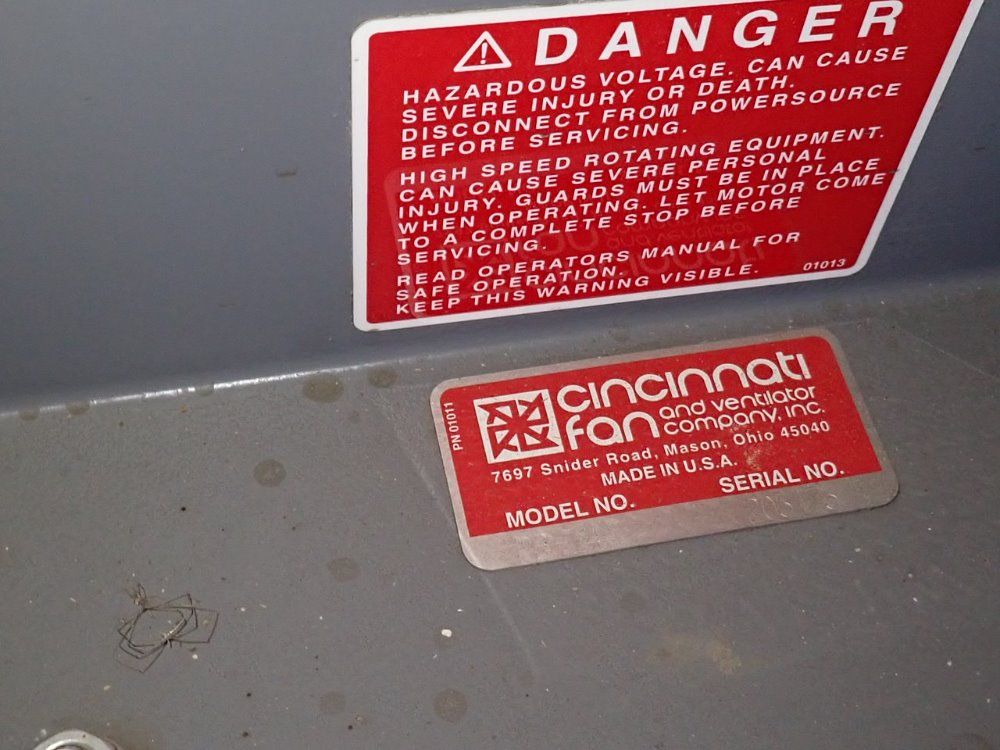 Cincinnati Fan 5 Hp Blower - Pb-14a