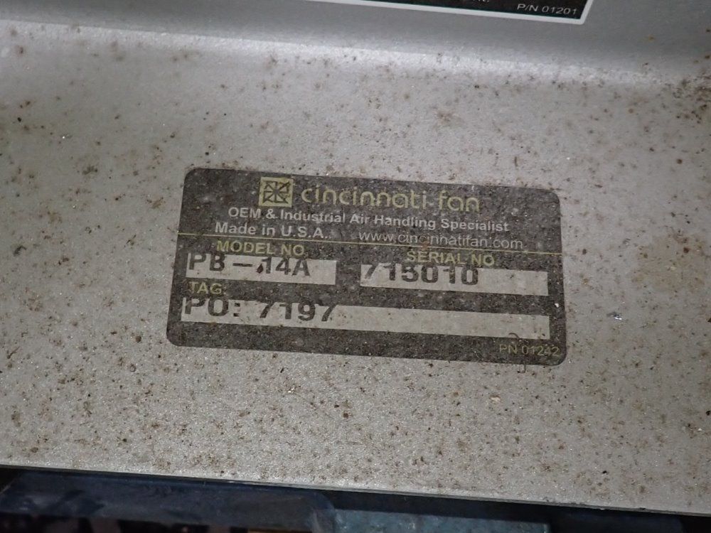 Cincinnati Fan 5 Hp Blower - Pb-14a