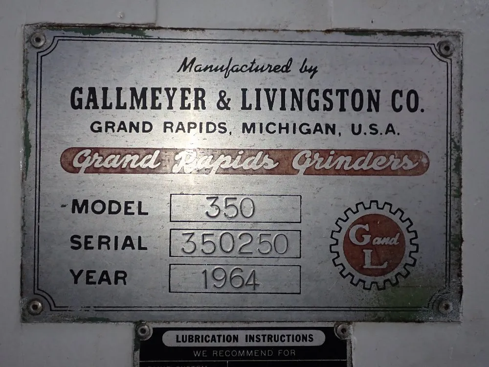 Gallmeyer & Livingston 8" X 18" Surface Grinder - 350