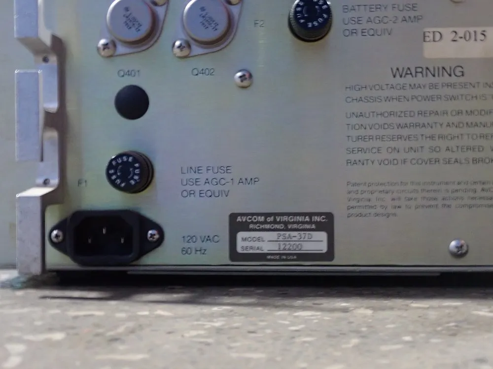 Avcom Portable Spectrum Analyzer - Psa-37d