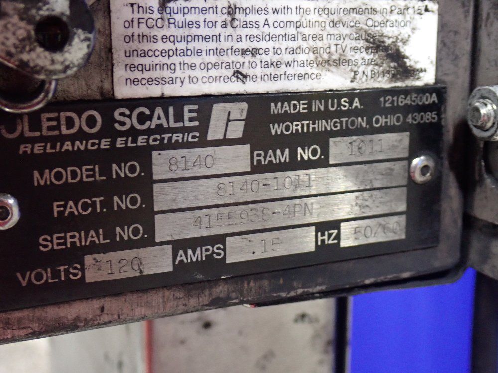 Toledo Scale 1000 Lbs Scale - 8140