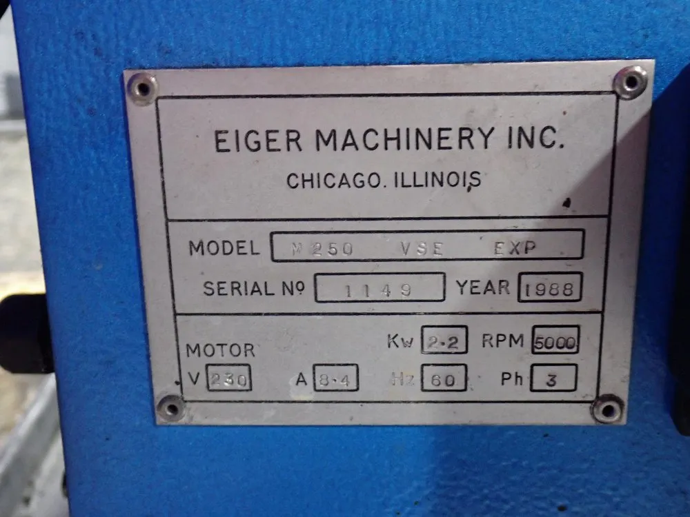 Eiger Machinery Mini Motor Mill 250 - 250vse