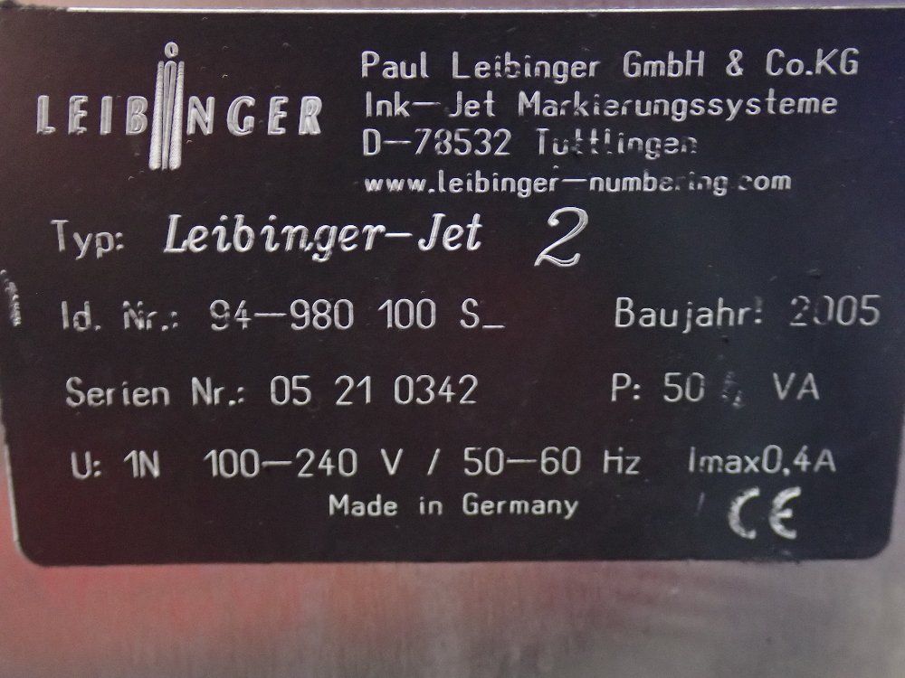 Leibinger Inkjet Printer - 94-980100s