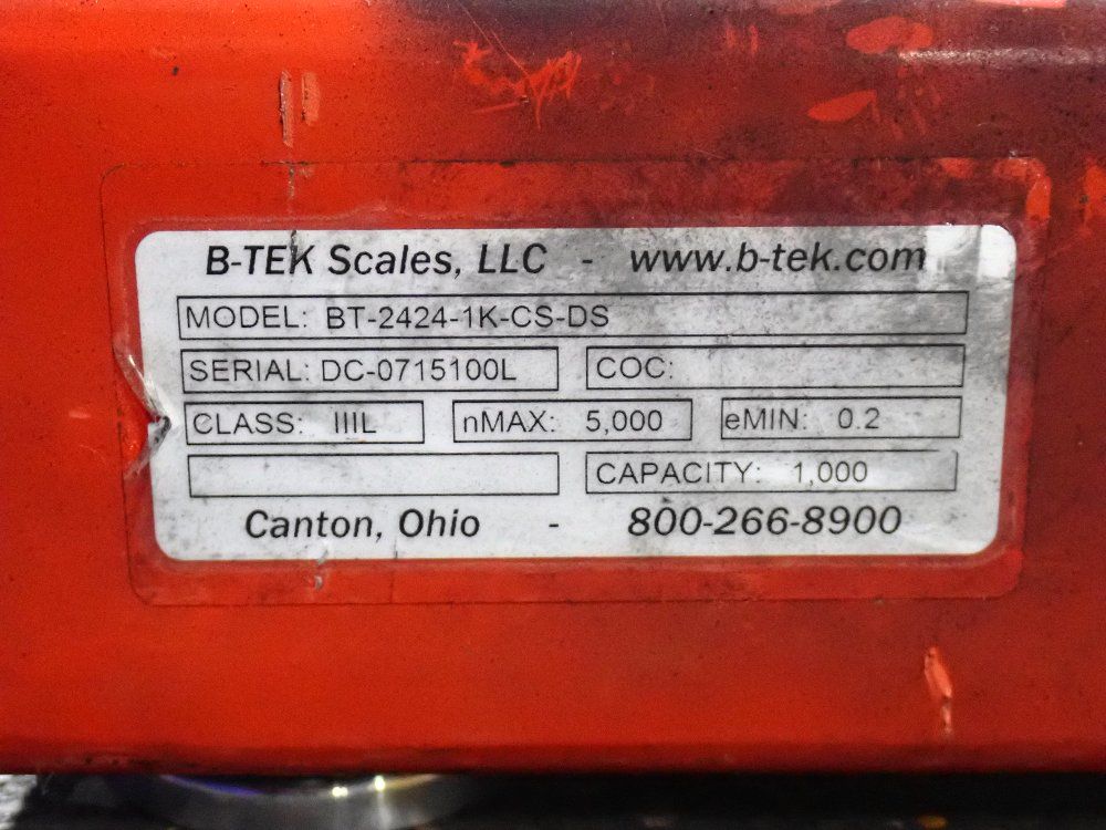 B-tek 5000lbs Scale - Bt-2424-1k-cs-ds