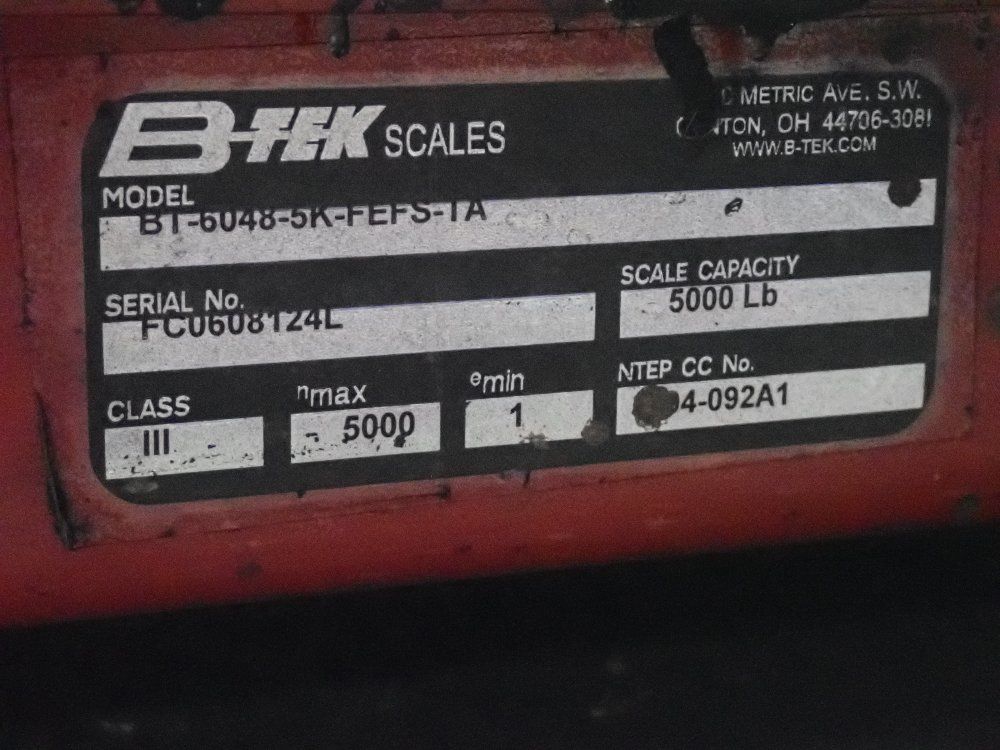 B-tek 6000lbs Scale - Bt 60485kfefsta