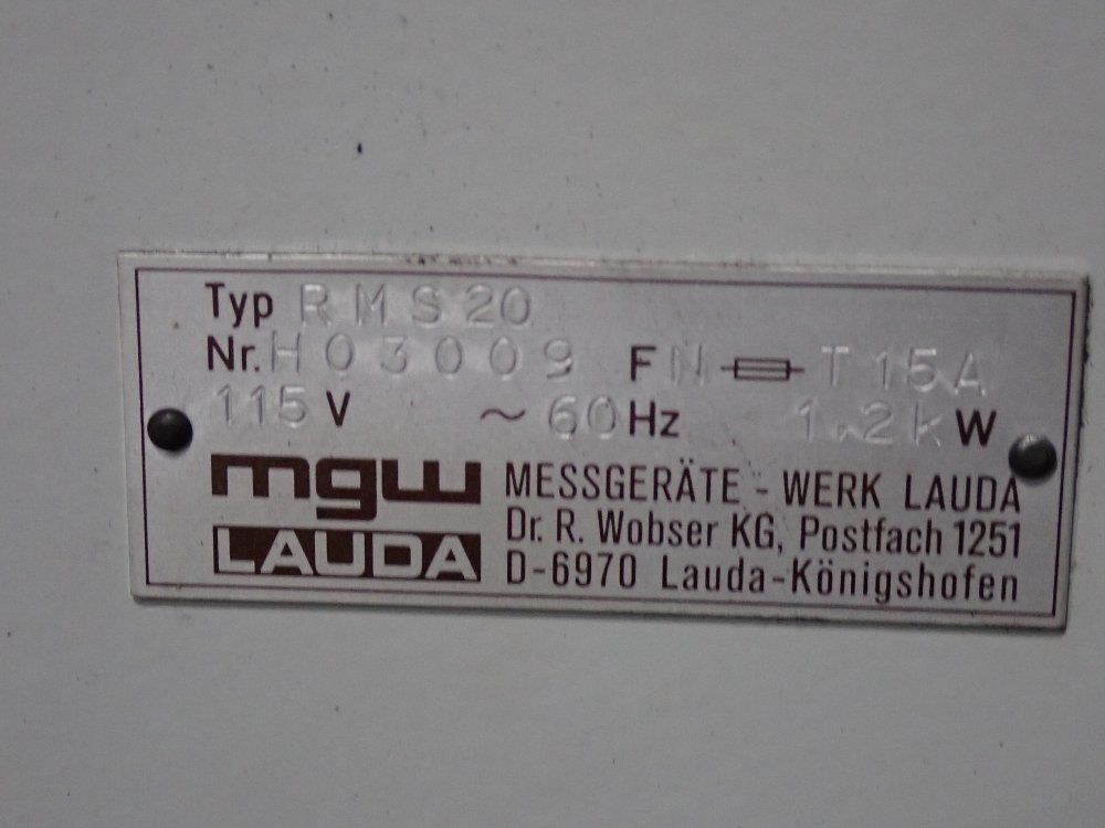 Lauda Brinkmann 1.2kw Refrigerated Circulating Bath - Rms20