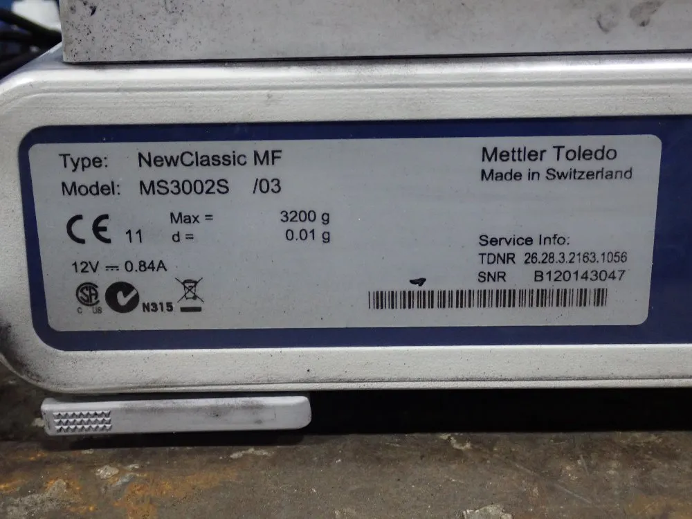 Mettler Toledo Scale - Ms3002s /03