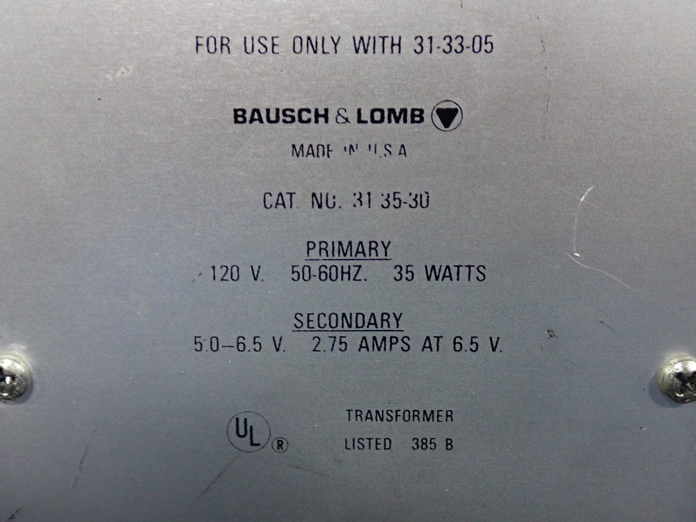 Bausch And Lomb Illuminator With Transformer - 31-35-30