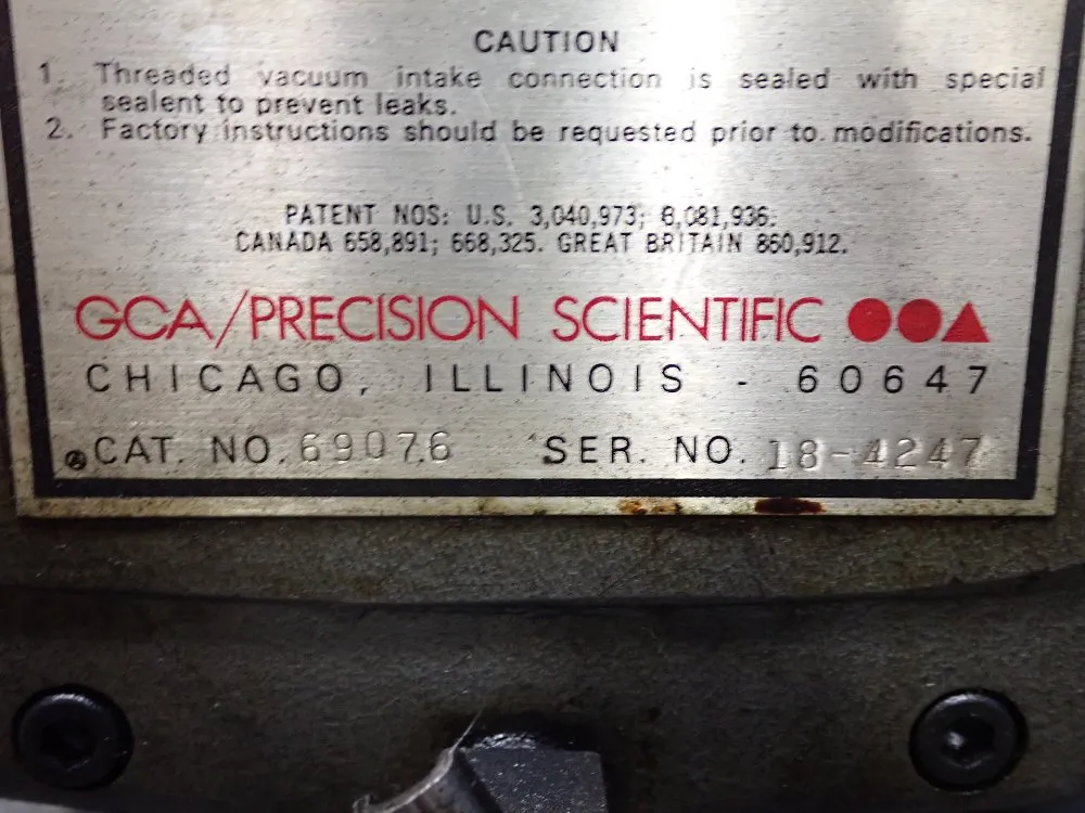 Gca/precision Scientific 1/2hp Vacuum Pump - 69076