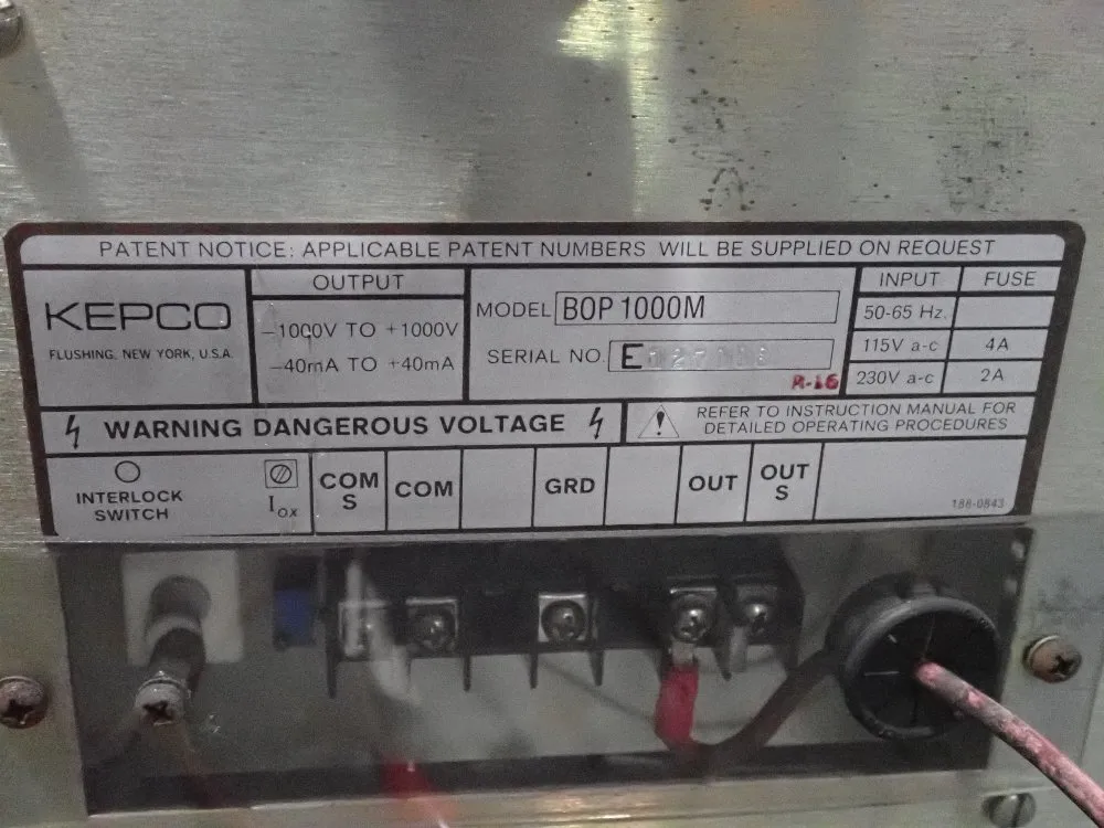 Kepco Bipolar Operational Power Supply/amplifier - Bop 1000m