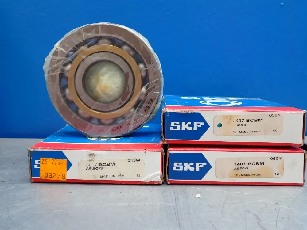 Skf Ball Bearings, Angular Contact, 3pcs - 7407-bcbm