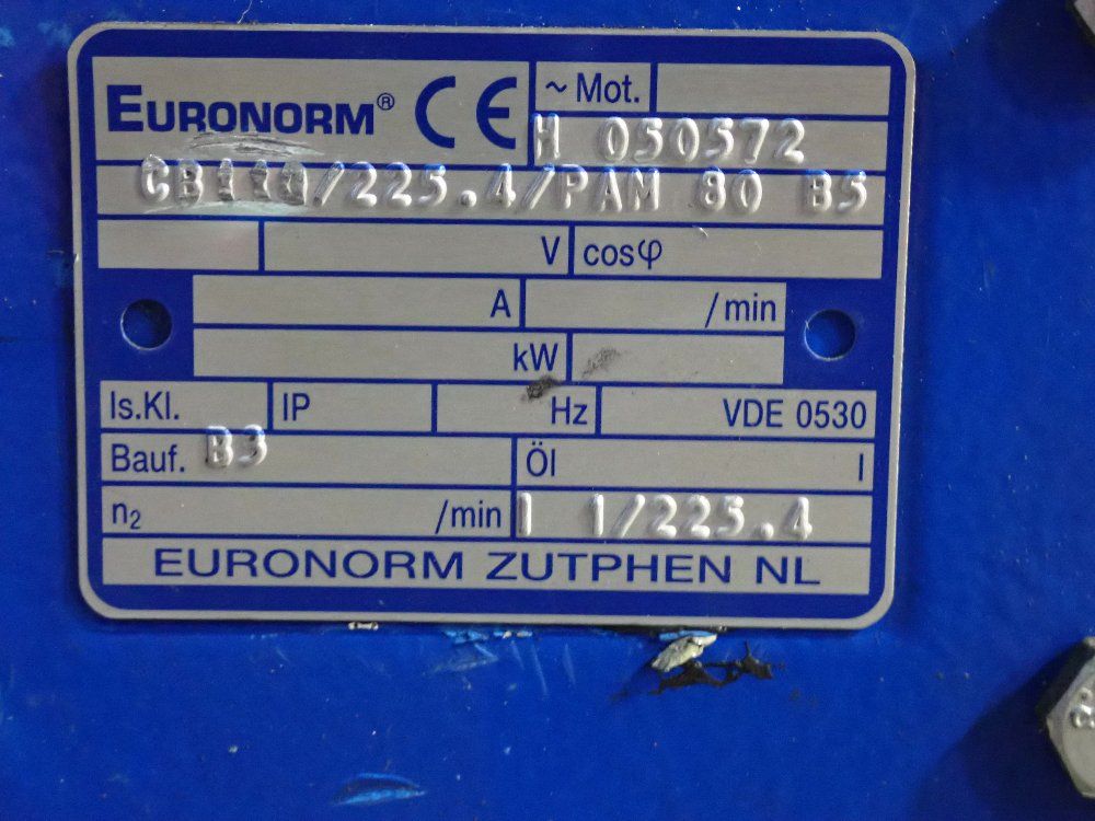 Euronorm Worm Gear Reducer - H050572