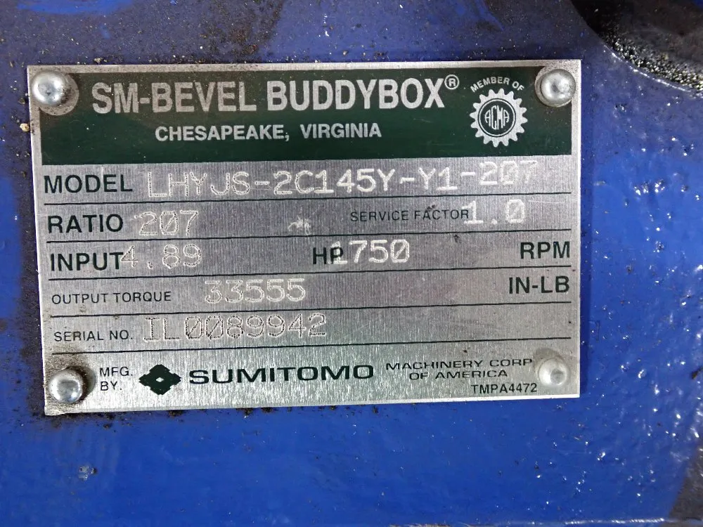 Sumitomo 4.89hp Gear Reducer - Lhyjs-2c145y-207