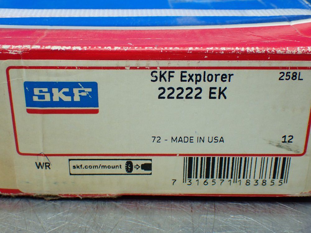 Skf 110 Mm Id, 200 Mm Od, 53 Mm Width Spherical Roller Bearing. - 22222 Ek