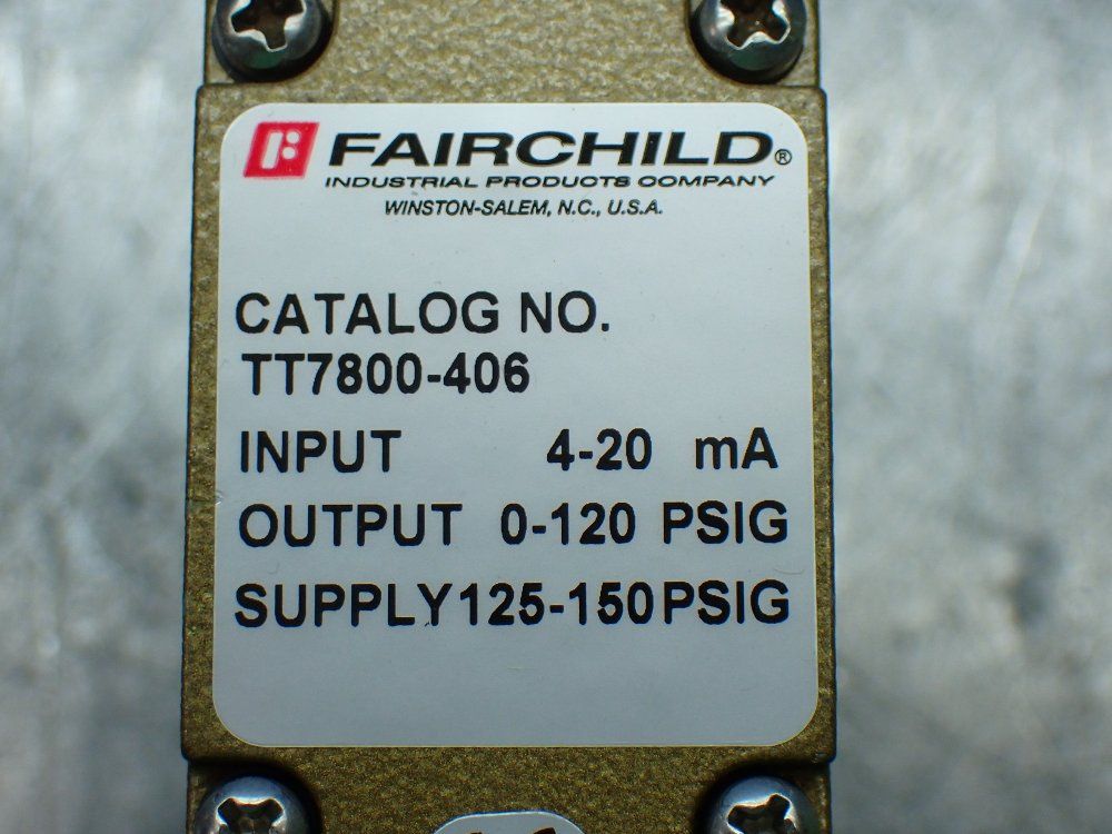 Fairchild Electro-pneumatic Transducer. - Tt7800-406