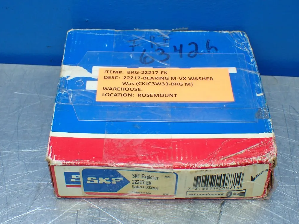 Skf 85 Mm Id, 150 Mm Od, 36 Mm Spherical Roller Bearing - 22217 Ek
