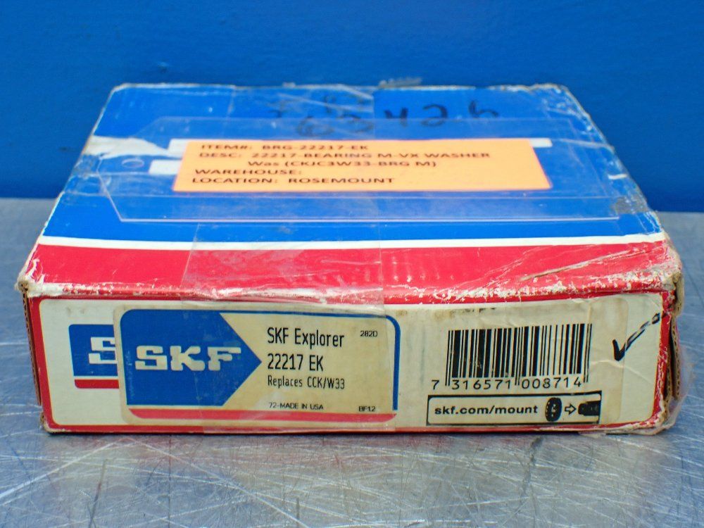 Skf 85 Mm Id, 150 Mm Od, 36 Mm Spherical Roller Bearing - 22217 Ek