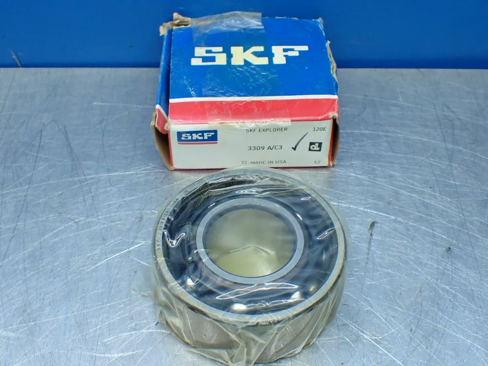 Skf 5 Mm Bore, 100 Mm Od, 1.5625 In Width Double Row Angular Contact Bearing - 3309 A/c3