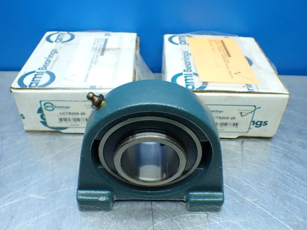 Ami Bearings Tapped Base, 1-3/4 In Bore, Cast Iron Material 2 Pillow Block Ball Bearing Units - Uctb209-28