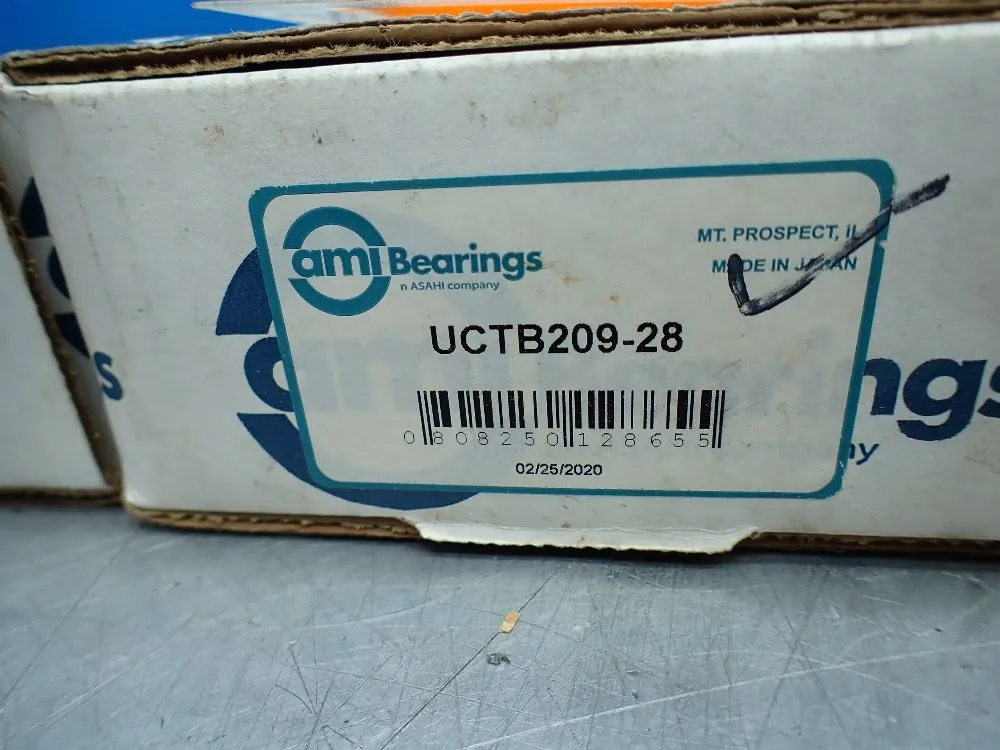 Ami Bearings Tapped Base, 1-3/4 In Bore, Cast Iron Material 2 Pillow Block Ball Bearing Units - Uctb209-28