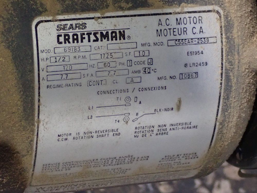 Craftsman 12" Vertical Band Saw - 113.243311