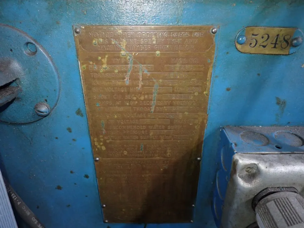 Taylor Winfield Spot Welder - Eb2820alr0per