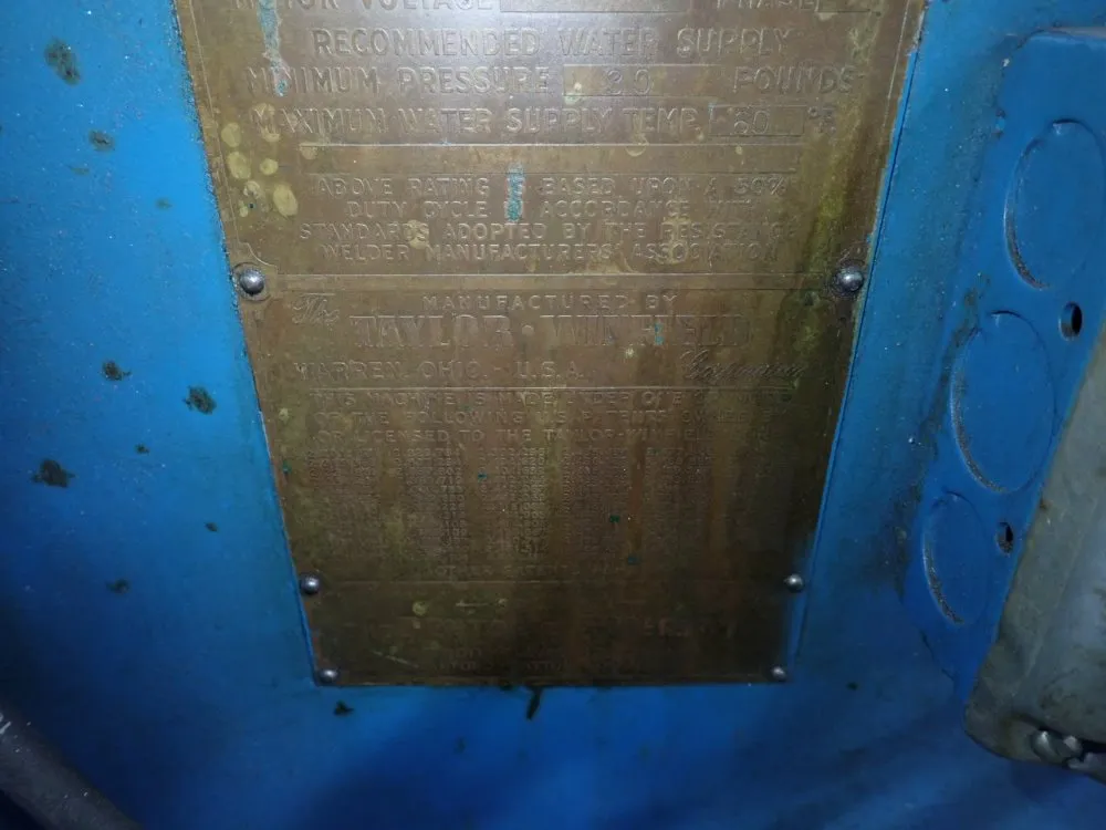 Taylor Winfield Spot Welder - Eb2820alr0per