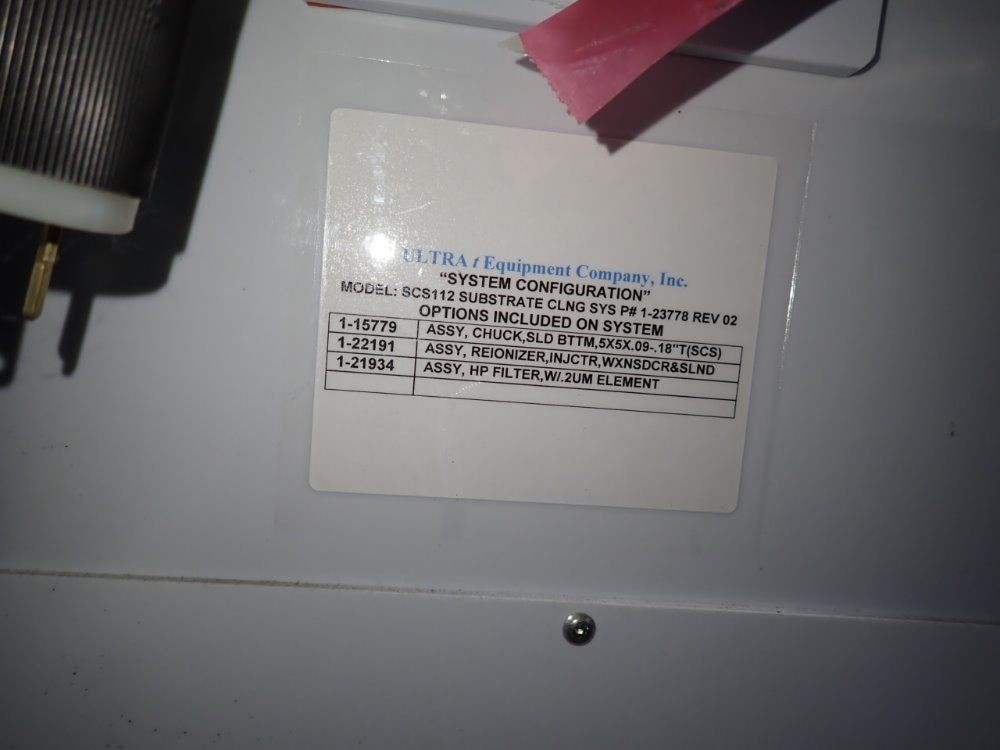 Ultra Equipment Company Substrate Cleaning System - Scs112