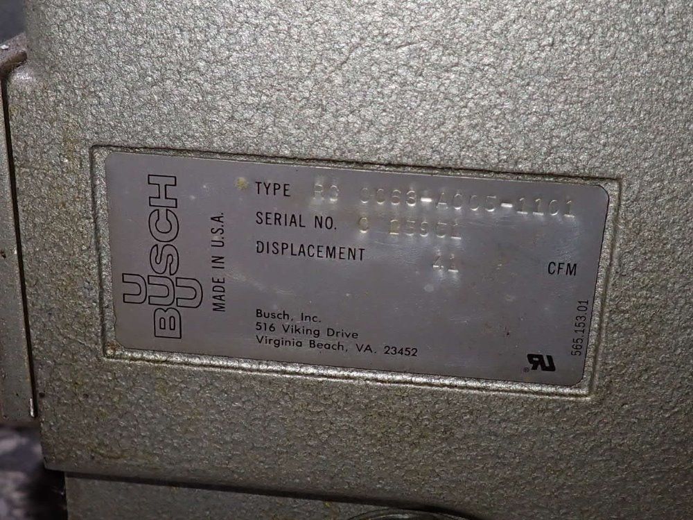 Busch 3 Hp Vacuum Pump - Rc0068-a005-1101
