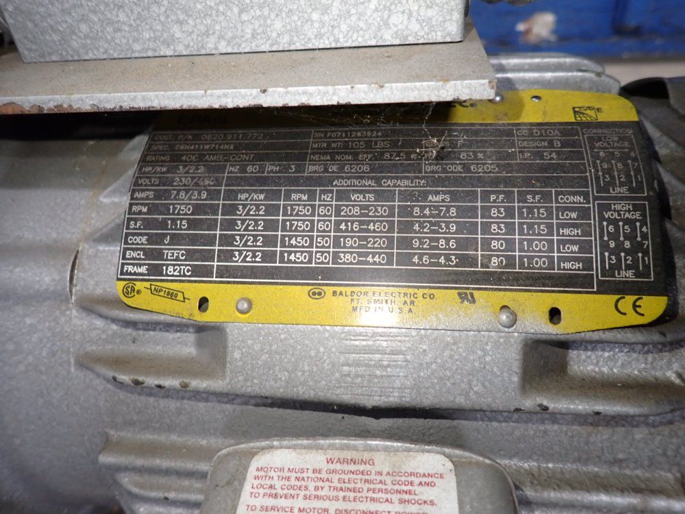 Busch 3 Hp Vacuum Pump - Rc0063.e506.1101