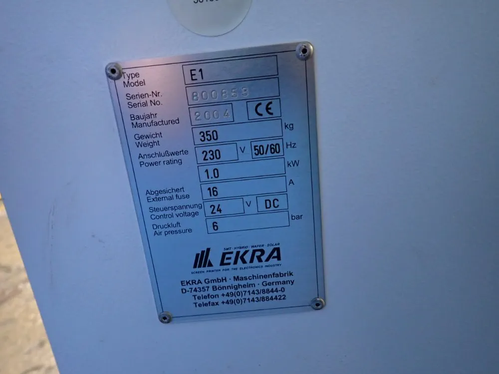 Ekra 23 1/2"x28" Semi-automatic Printer - E1