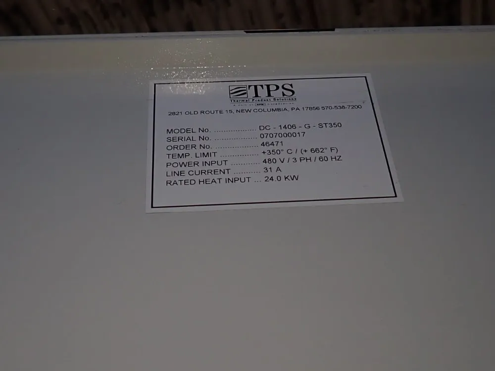 Tps Oven - Dc-1406-g-st350