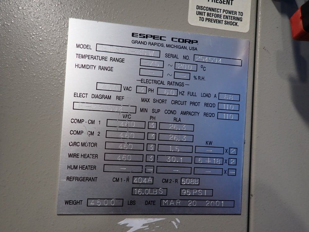 Espec Corp Thermal Shock Chamber - Ets04-3sw
