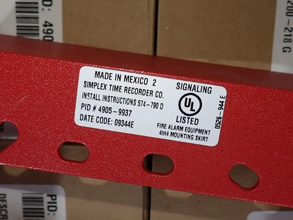 Simplex Time Recorder Co Mounting Skirt - 0742295