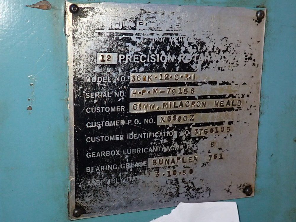 12" Rotary Table - 360k-12-c-r-i